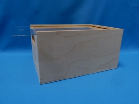 opbergkist met plexiglas schuifdeksel klein 30 x 21 x 15
