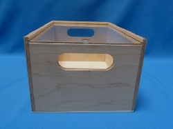 opbergkist met plexiglas schuifdeksel klein 30 x 21 x 15-1