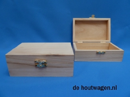De Houtwagen | kistje paulownia 18 x 12 x 7 | houten kisten rechthoekig | € 9,50