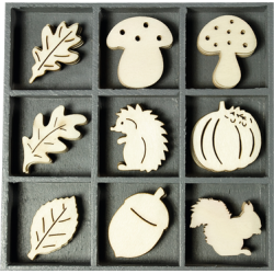 houten ornamenten egel pompoen