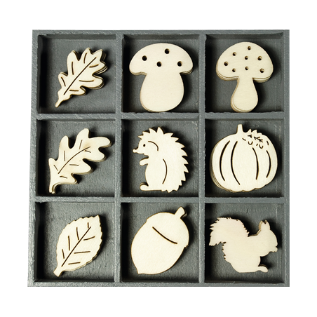houten ornamenten egel pompoen