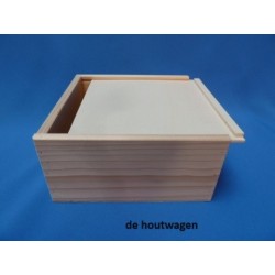 kist met schuifdeksel 16.5 x 16.5 x 8