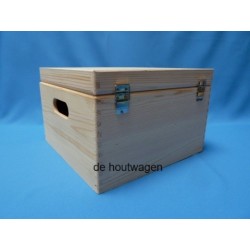 De Houtwagen | opbergkist vierkant 30 cm. nieuw model | houten opbergkisten | € 24,50