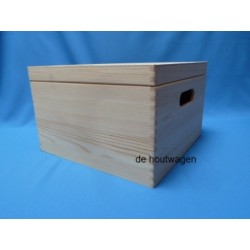 De Houtwagen | opbergkist vierkant 35 cm. nieuw model | houten opbergkisten | € 32,50