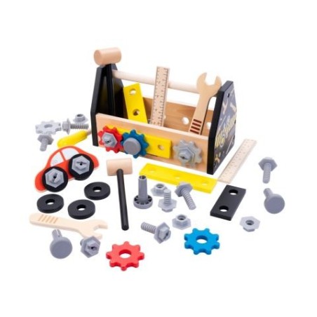 De Houtwagen | gereedschapskist zwart Dorjee | kinder gereedschap | € 19,95