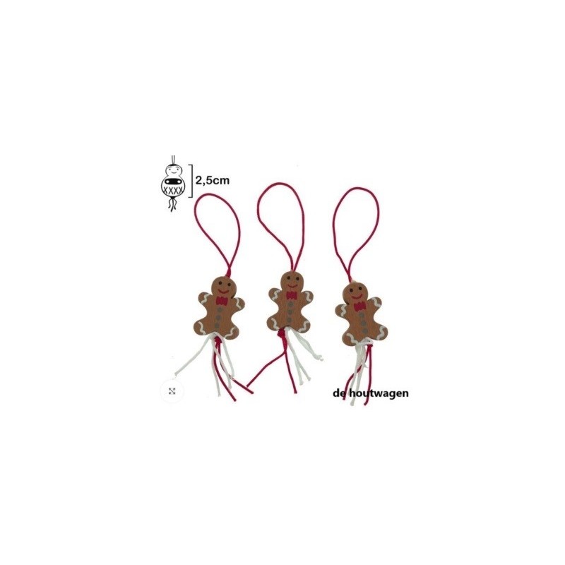 De Houtwagen | geluks poppetje gingerbread popje | kleine presentjes | € 0,50