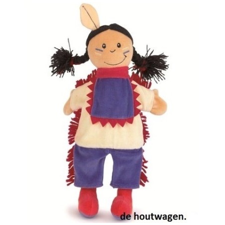 De Houtwagen | handpop indiaan | kinderspelletjes | € 7,95