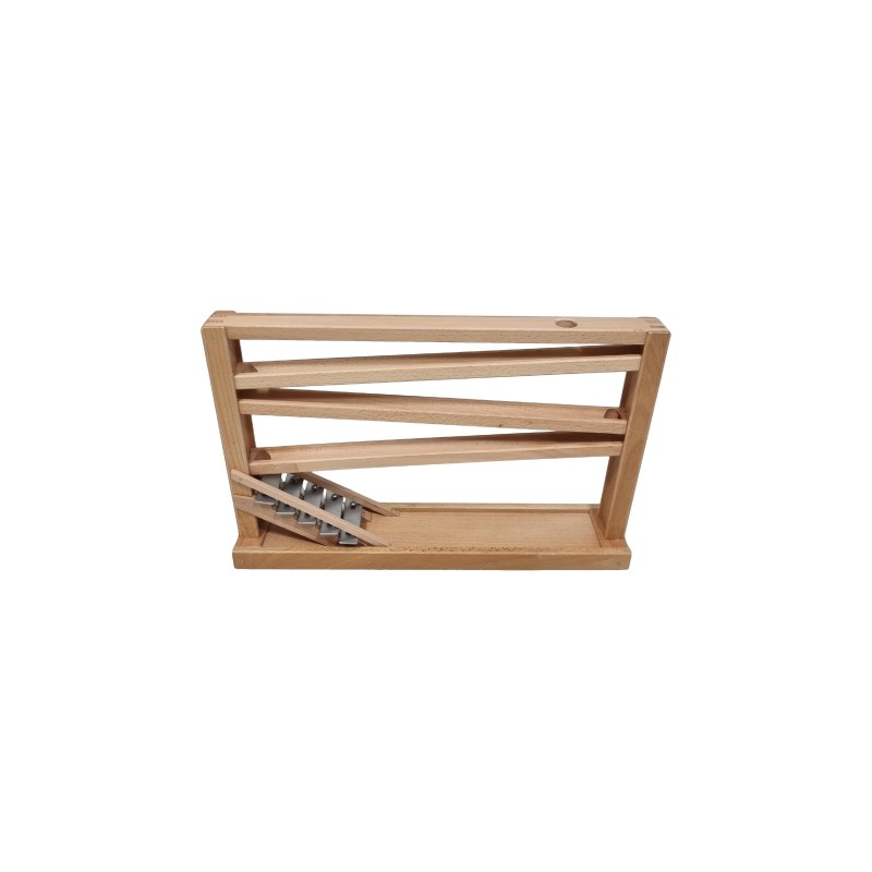 De Houtwagen | knikkerbaan met xylofoontrap | speelgoed naturel hout | € 32,50