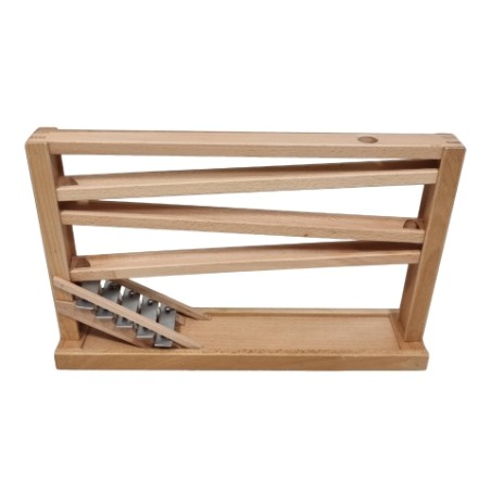 De Houtwagen | knikkerbaan met xylofoontrap | speelgoed naturel hout | € 32,50