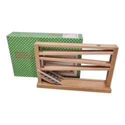 De Houtwagen | knikkerbaan met xylofoontrap | speelgoed naturel hout | € 32,50
