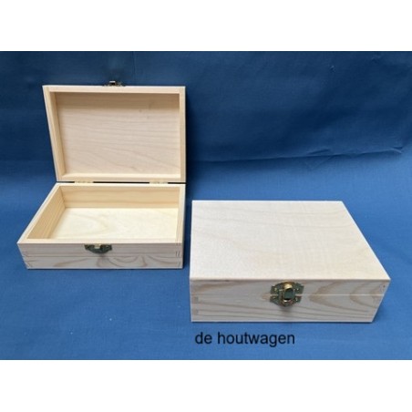 De Houtwagen | kistje 17 x 12 x 6 cm. - grenen | houten kisten rechthoekig | € 5,25
