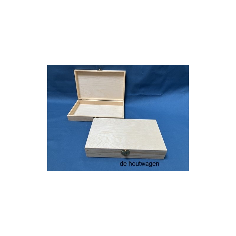 De Houtwagen | penselen kist grenen 27 x 16 x 5 cm. | houten kisten rechthoekig | € 6,25