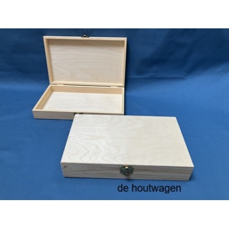 De Houtwagen | penselen kist grenen 27 x 16 x 5 cm. | houten kisten rechthoekig | € 6,25