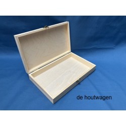 De Houtwagen | penselen kist grenen 27 x 16 x 5 cm. | houten kisten rechthoekig | € 6,25