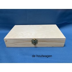 De Houtwagen | penselen kist grenen 27 x 16 x 5 cm. | houten kisten rechthoekig | € 6,25
