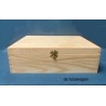 De Houtwagen | grenen kist 34 x 25 x 10 cm. met slotje | houten kisten rechthoekig | € 16,50