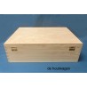 De Houtwagen | grenen kist 34 x 25 x 10 cm. met slotje | houten kisten rechthoekig | € 16,50