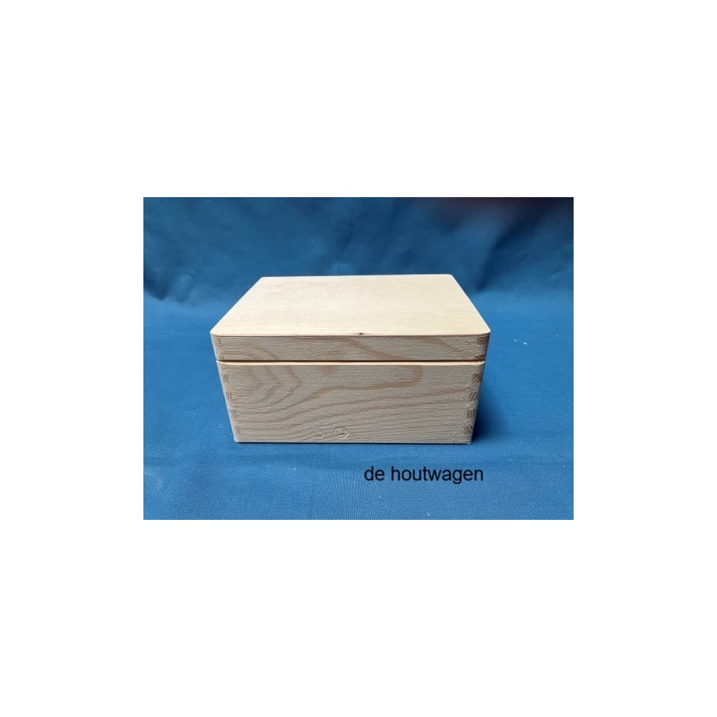 De Houtwagen | opbergkistje 20 x 15 x 10 cm. met deksel | houten opbergkisten | € 12,95