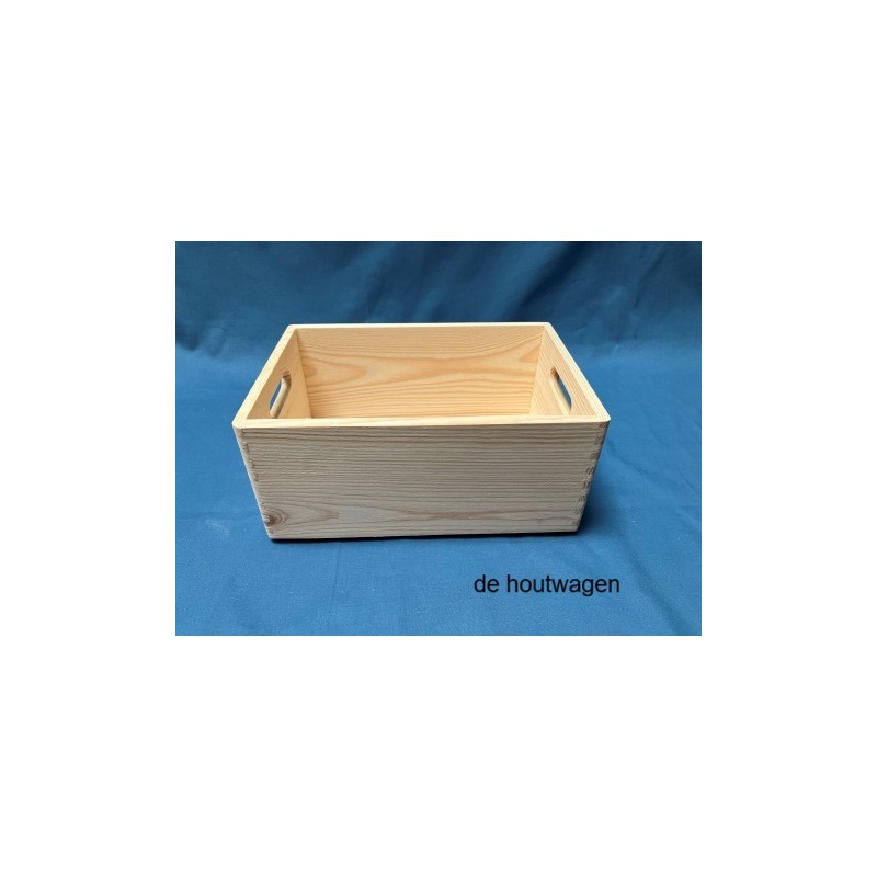De Houtwagen | Houten Stapelbare krat 30 × 20 × 13 cm | houten kratten | € 12,95