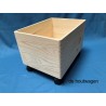 De Houtwagen | Houten Krat met Zwenkwielen 40 × 30 × 22 cm – Verrijdbare Opberg- en Speelgoedkist | houten kratten | € 29,95