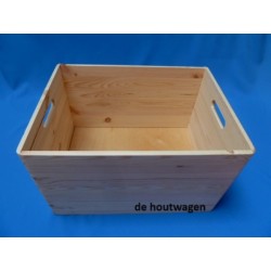 De Houtwagen | houten stapelbare krat 40 x 30 x 22 cm. | houten kratten | € 19,95