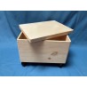 De Houtwagen | opbergkist met zwenkwielen en afneembaar deksel 40 x 30 x 22 cm. verrijdbare opberg en speelgoedkist | houten speelgoedkisten | € 39,95