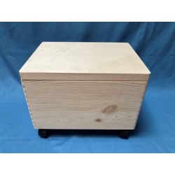 De Houtwagen | opbergkist met zwenkwielen en afneembaar deksel 40 x 30 x 22 cm. verrijdbare opberg en speelgoedkist | houten speelgoedkisten | € 39,95