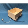 De Houtwagen | krat met houten wielen en koord 40 x 30 x 22 cm. | houten kratten | € 46,50
