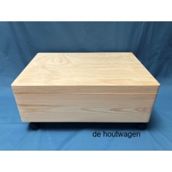 opbergkist groot met zwenkwielen 59 x 40 x 22 cm. verrijdbare opberg en speelgoedkist