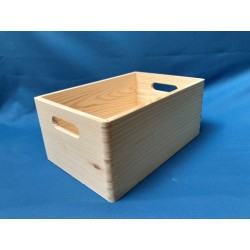 opbergkrat grenen 30 x 20 x 13 cm. - vlakke bodem