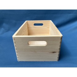 De Houtwagen | opbergkrat grenen 30 x 20 x 13 cm. - vlakke bodem | houten kratten | € 12,50