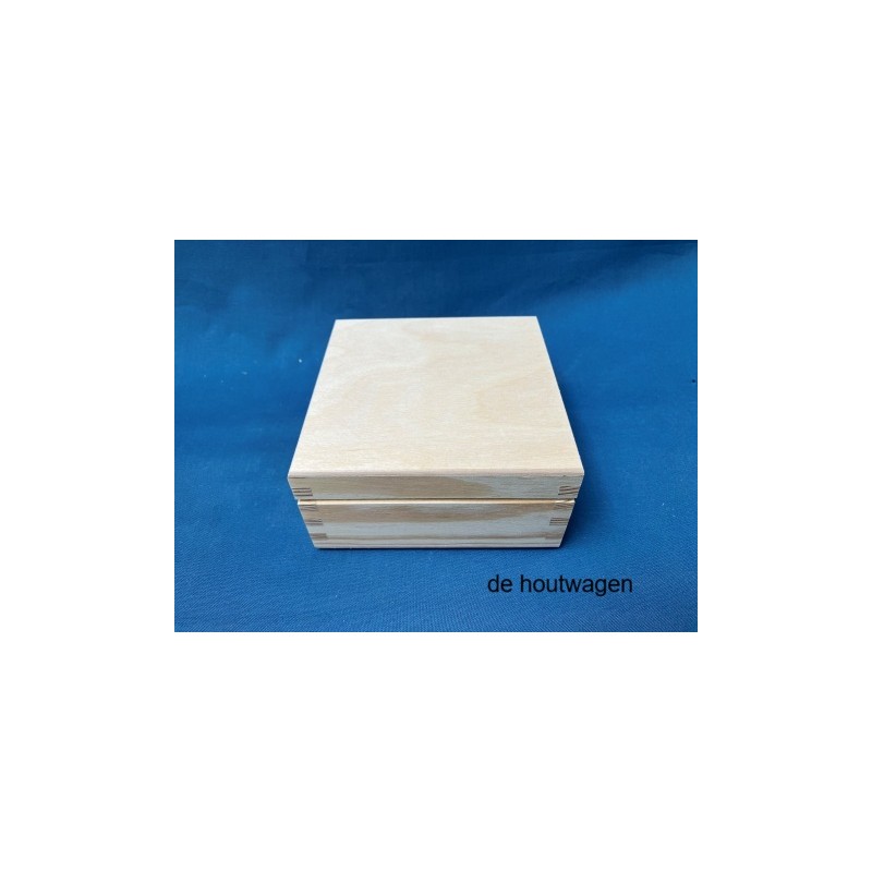 De Houtwagen | kist grenen 15 x 15 x 7 cm. | houten kisten vierkant | € 7,95