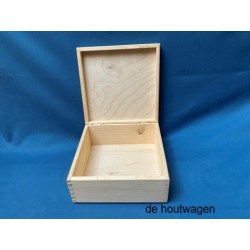 De Houtwagen | kist grenen 20 x 20 x 9 cm. | houten kisten vierkant | € 9,95