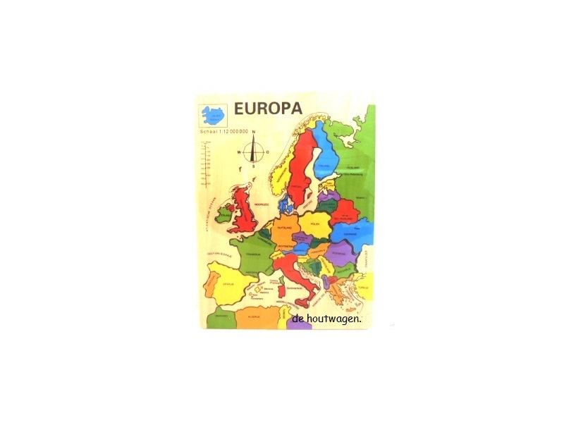 De Houtwagen | europa puzzel | houten puzzels | € 7,95