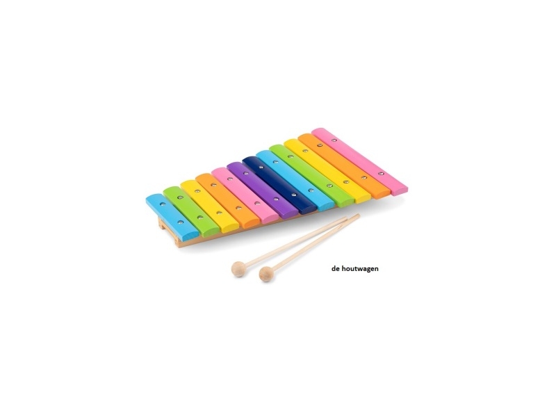 De Houtwagen | houten xylofoon gekleurd | xylofoon | € 21,50