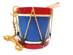 fanfare trommel hout blauw
