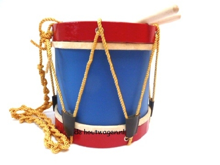 fanfare trommel hout blauw