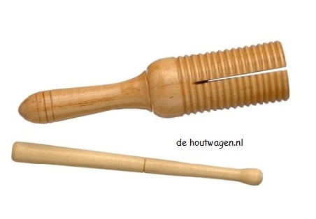De Houtwagen | buistrommel met rasp | speelgoed naturel hout | € 6,95