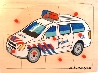 De Houtwagen | knoppuzzel politie | houten puzzels met knopjes | € 5,95