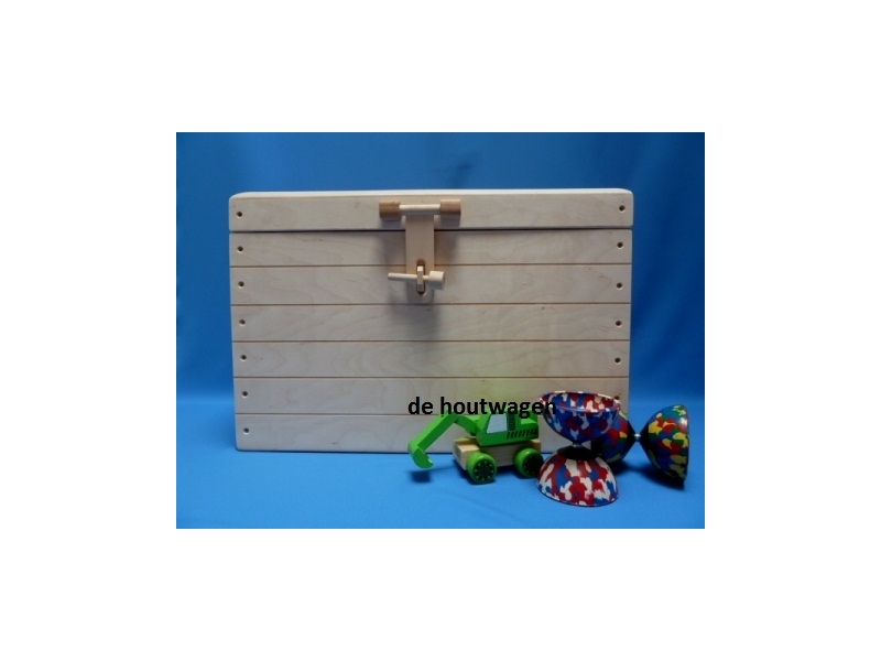 De Houtwagen | speelgoedkist met bolle deksel klein nr 3 | houten speelgoedkisten | € 59,95