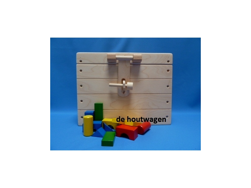 De Houtwagen | speelgoedkist met bolle deksel mini nr 4 | houten speelgoedkisten | € 45,00