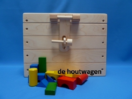 De Houtwagen | speelgoedkist met bolle deksel mini nr 4 | houten speelgoedkisten | € 45,00