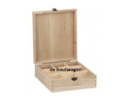 De Houtwagen | theekist met 9 vakken | theekisten | € 8,25