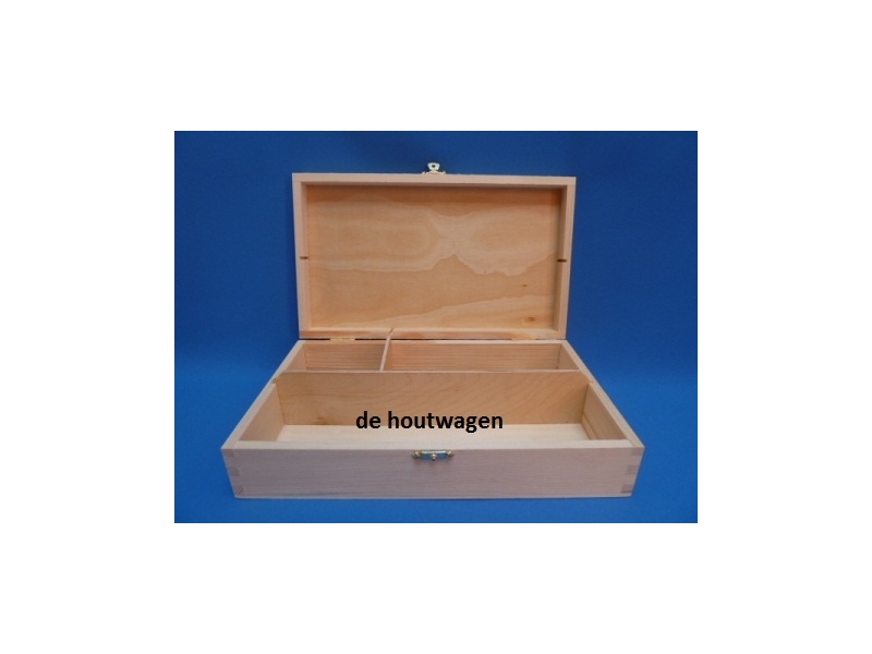 De Houtwagen | Houten Tekenkist met Vakverdeling – Blank, Onbehandeld Hout | houten kisten met vakverdeling | € 7,50