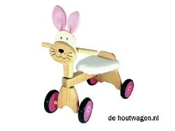 houten loopfiets konijn