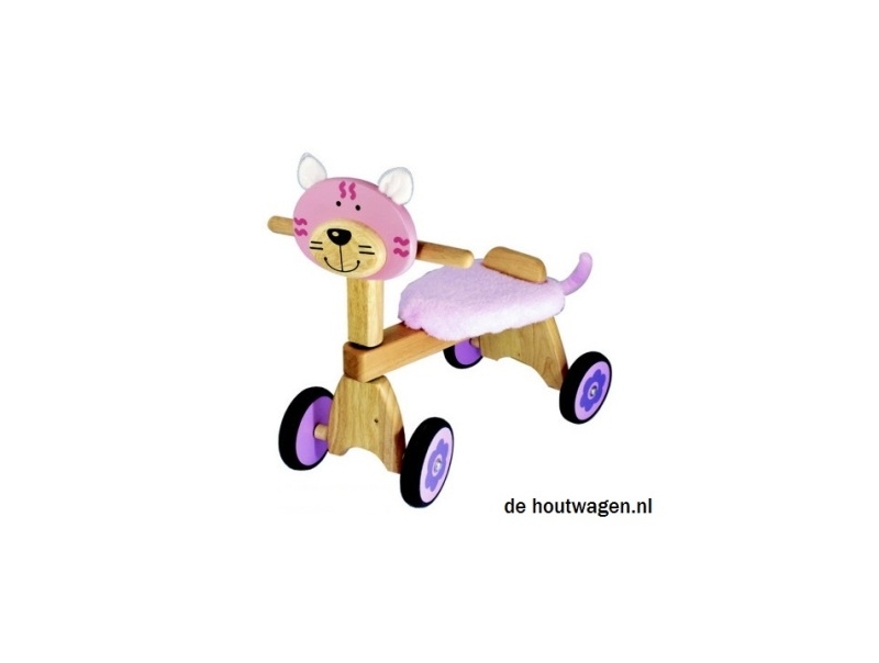 De Houtwagen | houten loopfiets poes | houten loopfietsen | € 69,95
