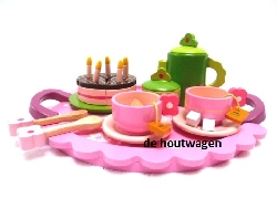 houten party servies