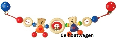 De Houtwagen | wagenspanner gekleurde beren | kinderwagenspanners | € 19,50