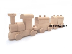 bouwtrein groot blank hout