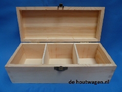 theekistje met 3 vakken